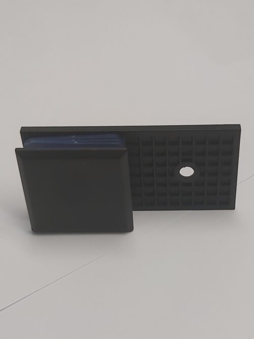 Black Clamp Wall to Glass 180 Degrees