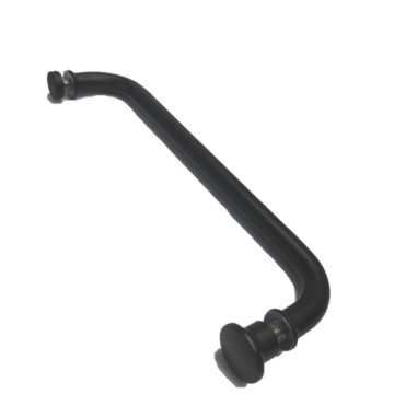 Black Towel Rail with Knob 400mm