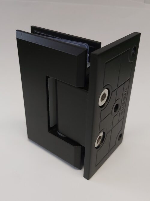 Black Hinge Wall to Glass 90 Degrees
