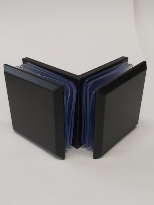 Black Clamp Glass to Glass 90 Degree